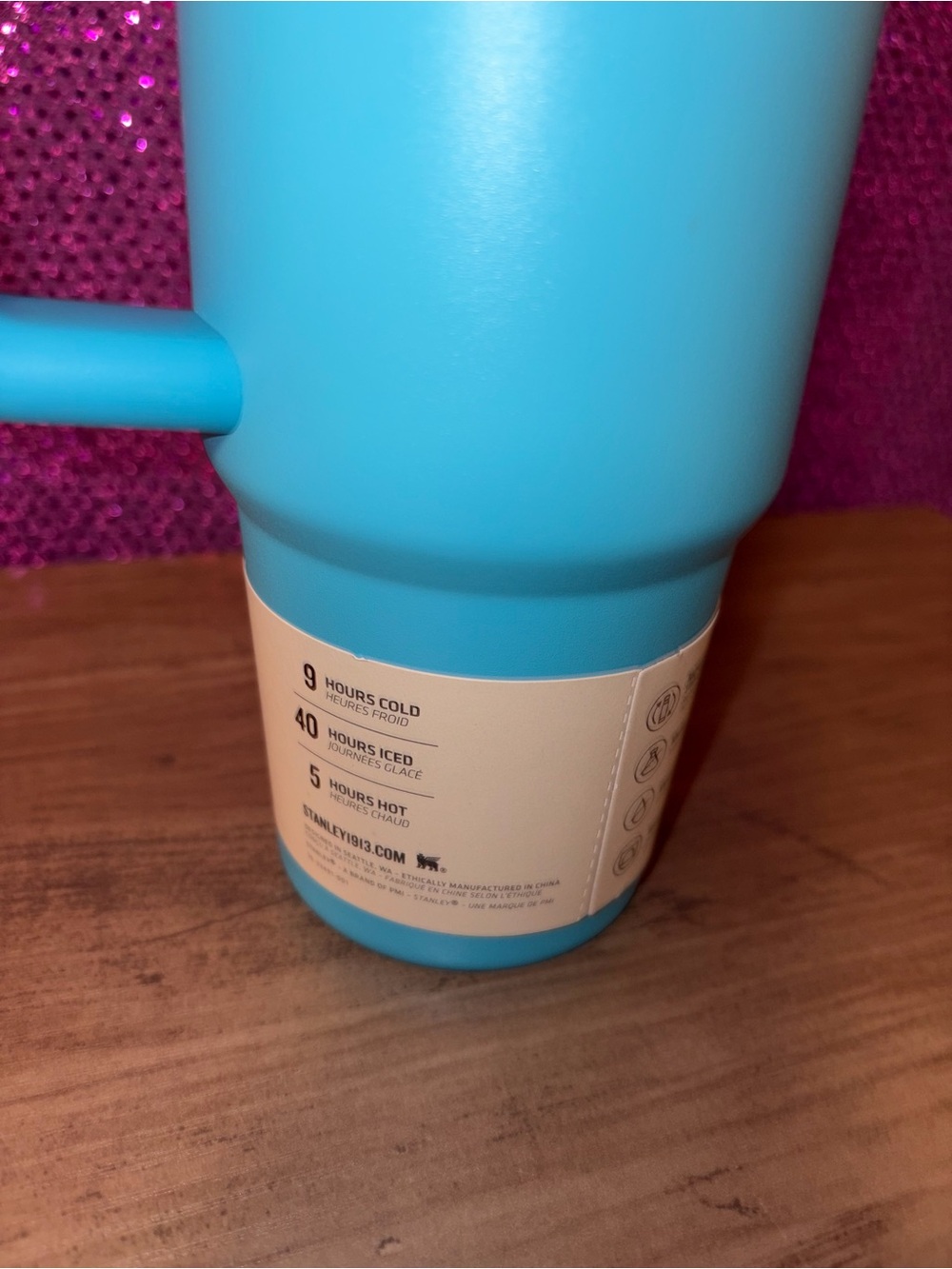Stanley Quencher 30oz Tumbler Bright Turquoise Handle Straw Insulated Cup - Picture 5 of 11